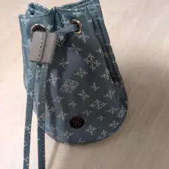 russet ラシット 巾着ポーチ ブルーグレー モノグラムのサムネイル