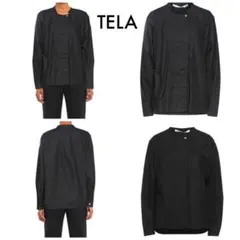 【新】TELA.テラ/長袖シャツ/コック風シャツ/ブラック/40/9号のサムネイル