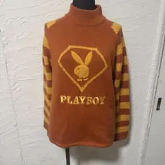 【90sレトロ】PLAYBOY プレイボーイ ボーダーニット Lサイズ