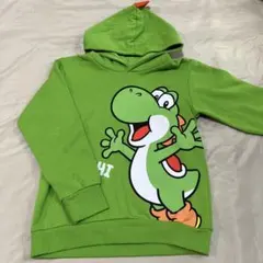 マリオ ヨッシー 裏起毛 フード付き なりきり パーカー トレーナー 120cm