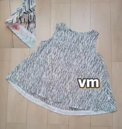 パラスパレス　vm ノースリーブブラウス 手描き風ストライプ柄　 Aラインのサムネイル