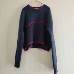 美品　ZARA ザラ　完売　コントラストトップステッチニット