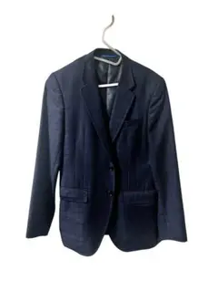 LANVIN ダークネイビー テーラードジャケット チェック柄