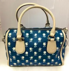 コーチ 花柄レザー 2WAY ショルダーバッグ