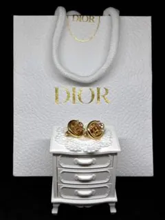 【美品 ドイツ製】Dior ゴールドイヤリング　CDロゴ　ヴィンテージ　刻印有