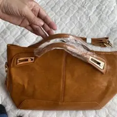 ブラウン ショルダーバッグ 合成皮革