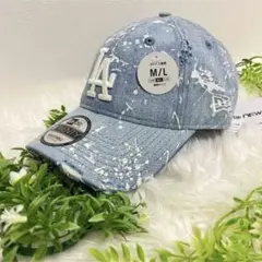 新品 ニューエラ LA ドジャース ダメージ キャップ 浅め デニム