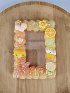 ホイップデコ　トレカデコ　B8サイズ　黄色　オレンジ　グラデーション　イエロー