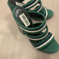 KENZO グリーン ストラップサンダル 高ヒールのサムネイル