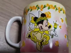 ミニーマウス 花柄マグカップ(陶器)