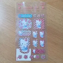 平成レトロ　サンリオ　ハローキティ　シール　ホログラムシール　ピンク