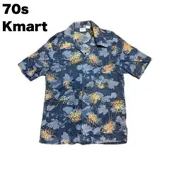 70s Kmart 半袖シャツ　オープンカラー　衿芯　vintageのサムネイル