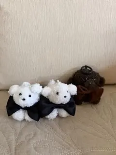 じょせまる、犬ぬいぐるみキーホルダー3点