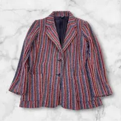 M657☆Caslayヴィンテージ　ストライプブレザー