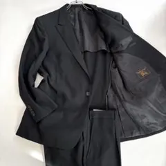 バーバリー ブラックスーツ Mサイズ フォーマル 1B セットアップ 無地