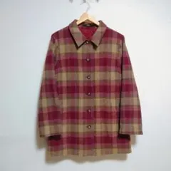 DAKS ダックス　ステンカラーコート　ウールコート　リバーシブル　チェック柄
