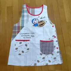 ドラえもん エプロン チェック柄