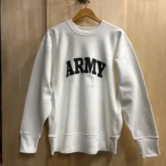 ヒューストン ARMY プリント ミリタリースウェット 長リブ XXLのサムネイル