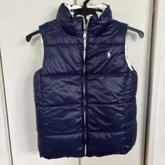 ポロ・ラルフ・ローレン ダウンベスト ネイビー/ホワイト