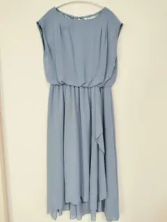 パーティードレス　水色　結婚式　シフォン