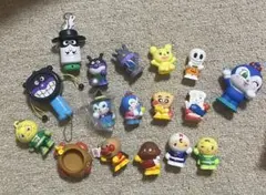 アンパンマン指人形　まとめ売り　ガチャガチャキーホルダー付き