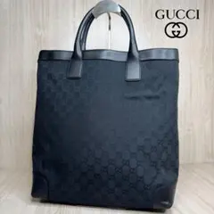 031 極美品 GUCCI トートバッグ ハンドバッグ 肩掛け GGキャンバス 