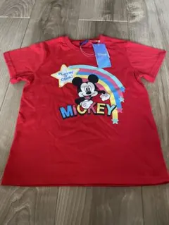 【新品】【未使用品】Disney ミッキー Tシャツ 120cm レッドのサムネイル