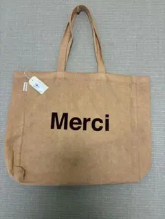 Merci メルシー トートバッグ ブラウン ベージュ タグ付きのサムネイル