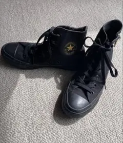 Converse ブラック ハイカットスニーカー　(23cm)