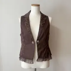 NEO森ガール フェアリーグランジ アクシーズファム ベスト 茶色 ジレ