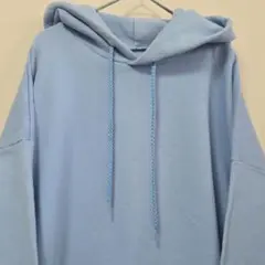 Hanes ヘインズ 無地 スウェット パーカー XL 水色 ライトブルー 古着