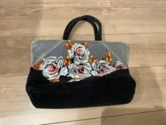 FEILERフェイラー花柄刺繍 コーデュロイハンドバッグ