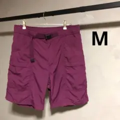 美品 ユニクロ ナイロンギアショートパンツ パープル M 男女兼用 ユニセックス