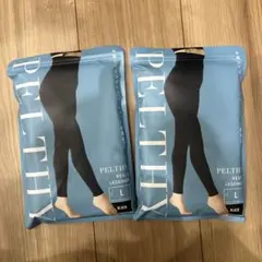 PELTHY 着圧レギンス Lブラック 2セット