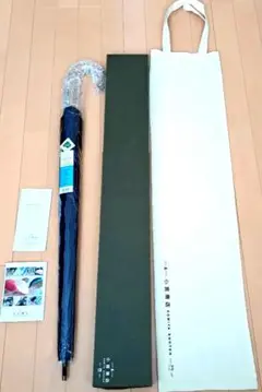 新品 長傘 小宮商店 布製袋付き 開いた直径120cm　長さ70cm 色ネイビー