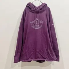 ★コロンビア 山柄 パーカー ビッグサイズ XL 紫 綿混 裏起毛 アウトドアのサムネイル