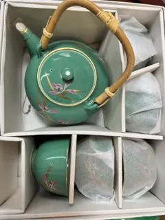 香蘭社 急須 湯呑みセット 茶器セット 花柄 金彩