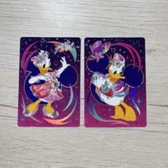 香港ディズニー 20周年 コレクタブルカード ドナルド デイジー ノーマル