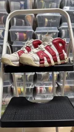 NIKE AIR MORE UPTEMPO 96 レッド ホワイト 27cm