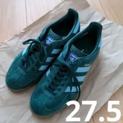 【美品】アディダスオリジナルズ　ガゼル　27.5 緑　水色　スニーカー　グリーン