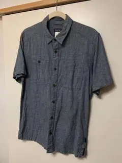 Patagonia 青系チェック 半袖シャツ