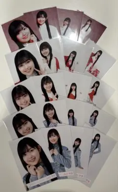 山川宇衣 櫻坂46 生写真 摩擦係数 新参者 赤白 赤緑 水色16種コンプ