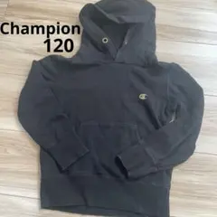 Champion 黒 フード付きパーカー 120
