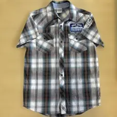 チェック柄 半袖シャツ 160cm