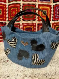シンクビー刺繍デニムボストンバッグ シンクビー刺繍デニムボストンバッグ - メルカリ