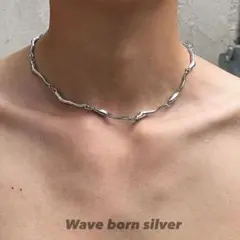 Wave born silver short necklace opium 平成