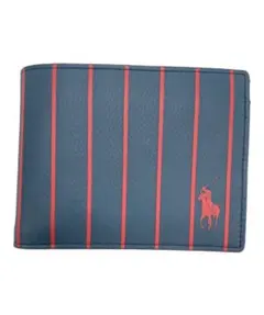 Ralph Lauren 二つ折り財布 青と赤のストライプのサムネイル