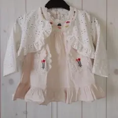 SHEIN 花柄刺繍ワンピース ボレロ セット 12～18　18～24