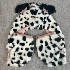 ディズニー　101匹わんちゃん　フード付きマフラーファンキャップ　被り物