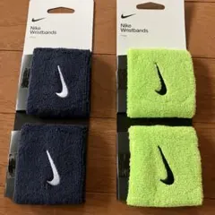 NIKE Swoosh Wristbands リストバンド(ネイビー・グリーン)
